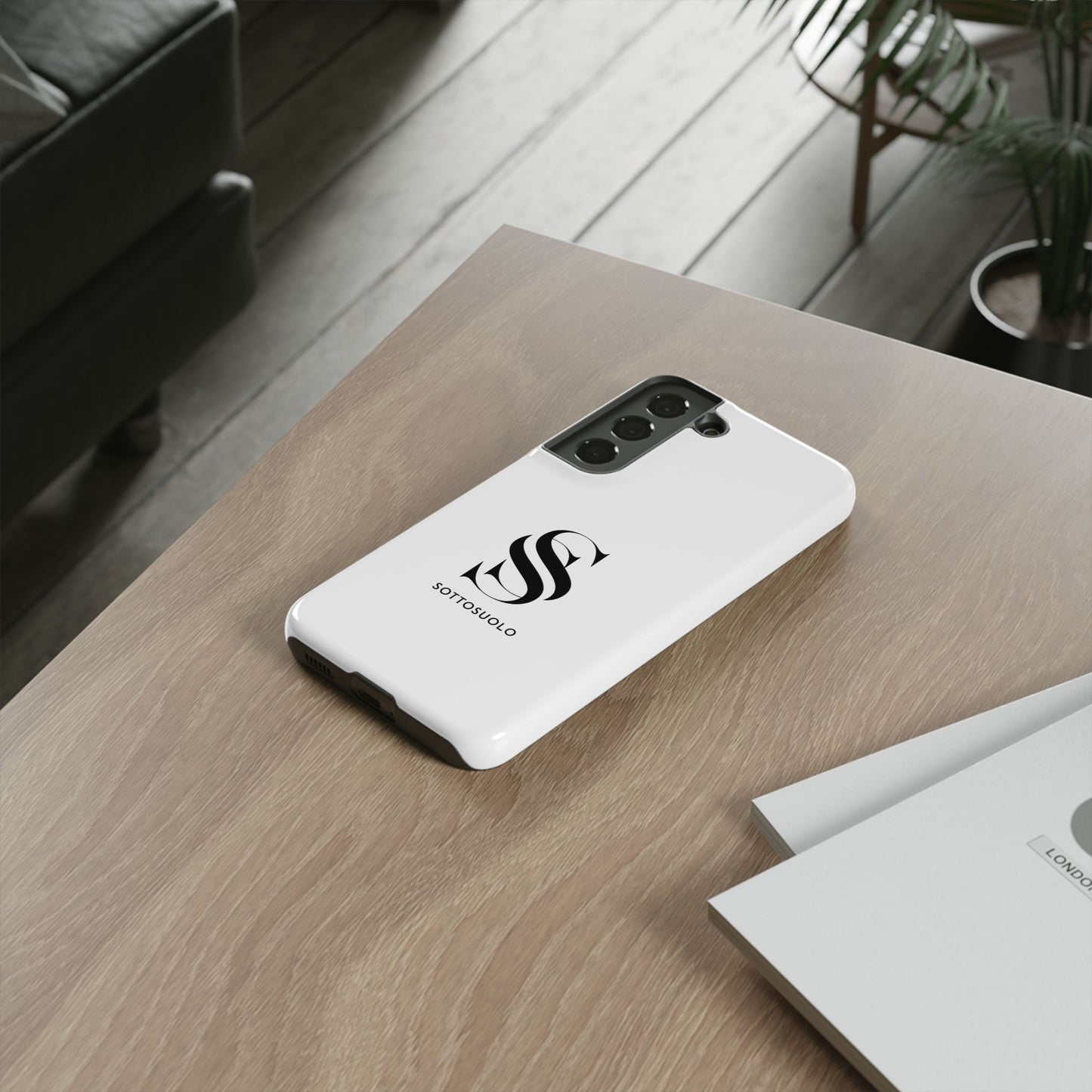 Sleek Phone Case with Monogram, Tough Phone Cover, Customizable Cases, Stylish Gadget Accessory, Gift for Tech Lovers, Modern Design