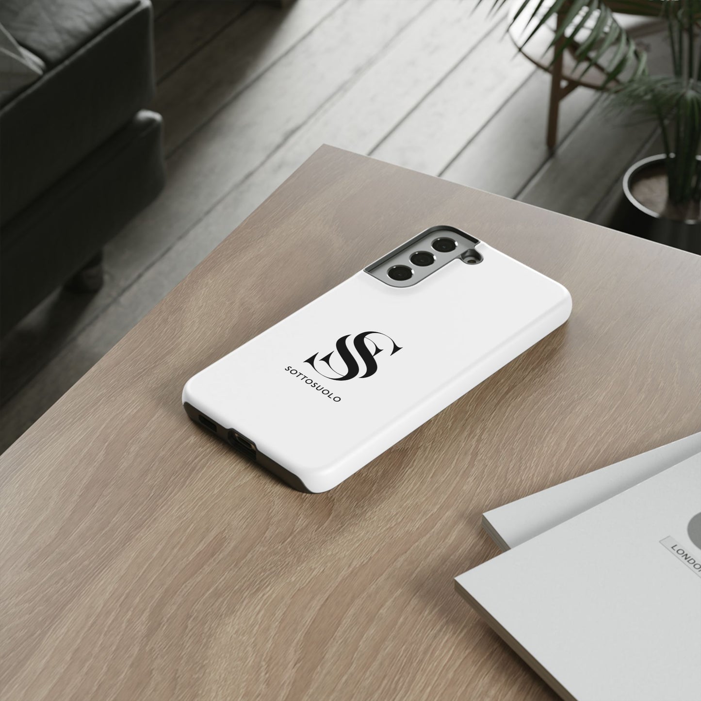 Sleek Phone Case with Monogram, Tough Phone Cover, Customizable Cases, Stylish Gadget Accessory, Gift for Tech Lovers, Modern Design
