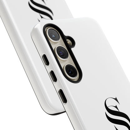 Sleek Phone Case with Monogram, Tough Phone Cover, Customizable Cases, Stylish Gadget Accessory, Gift for Tech Lovers, Modern Design