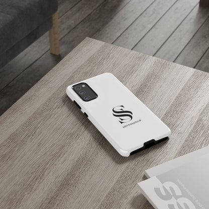 Sleek Phone Case with Monogram, Tough Phone Cover, Customizable Cases, Stylish Gadget Accessory, Gift for Tech Lovers, Modern Design